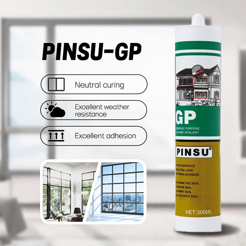 Sellador de silicona neutro PINUS-GP resistente a la intemperie para vidrio y metal Sellador de silicona neutro PINUS-GP resistente a la intemperie para vidrio y metal